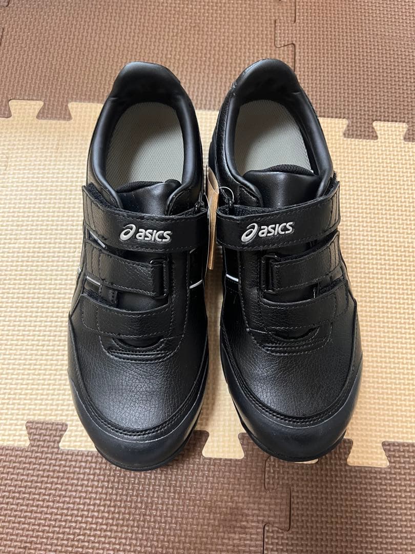 asics 安全靴 黒 ベルクロ式 JAA認証