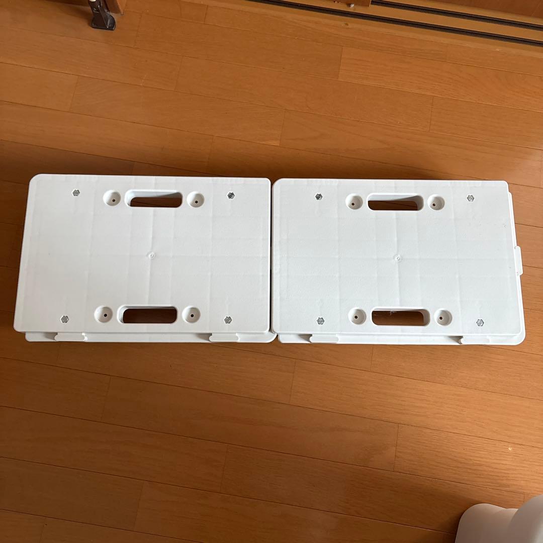 タイムセール！送料込み！無印　頑丈収納ボックス特大２個&キャスター２個セット！