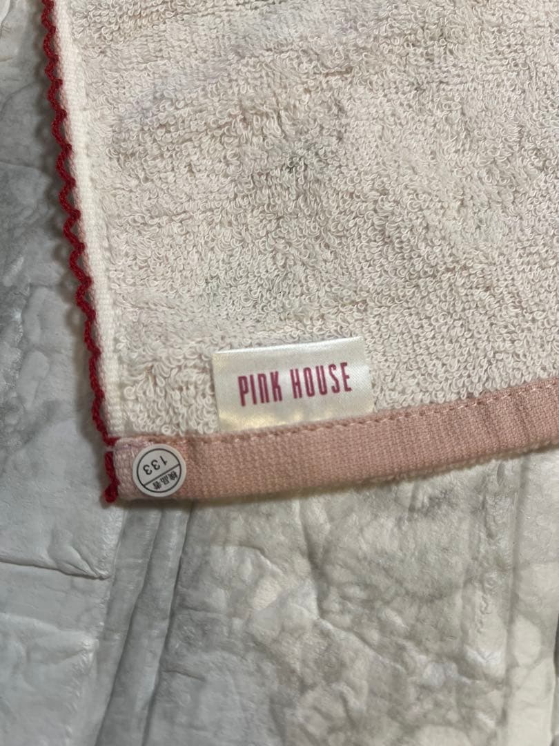 ピンクハウス　ギンガムうさぎ　ウォッシュタオル