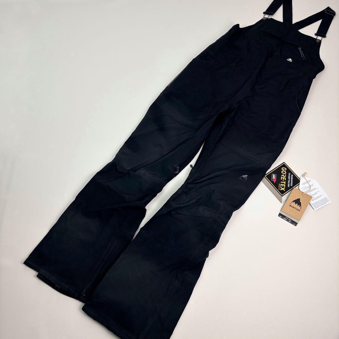2457【美品】バートン ビブパンツ ゴアテックス スノボウェア 黒 つなぎ