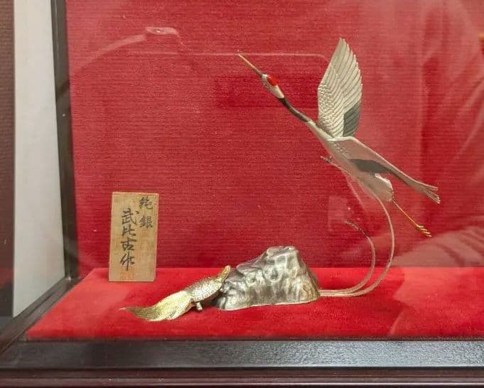 G*郎様 武比古　純銀製（たぶん）　鶴3.5号　訳あり保管品　ガラスケース無し