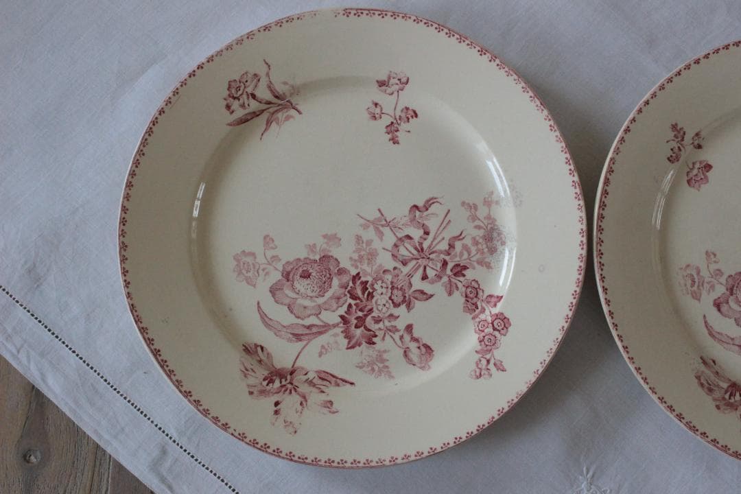 【B】2枚セット【サルグミンヌ】フォンタンジュプレート /フランスアンティーク