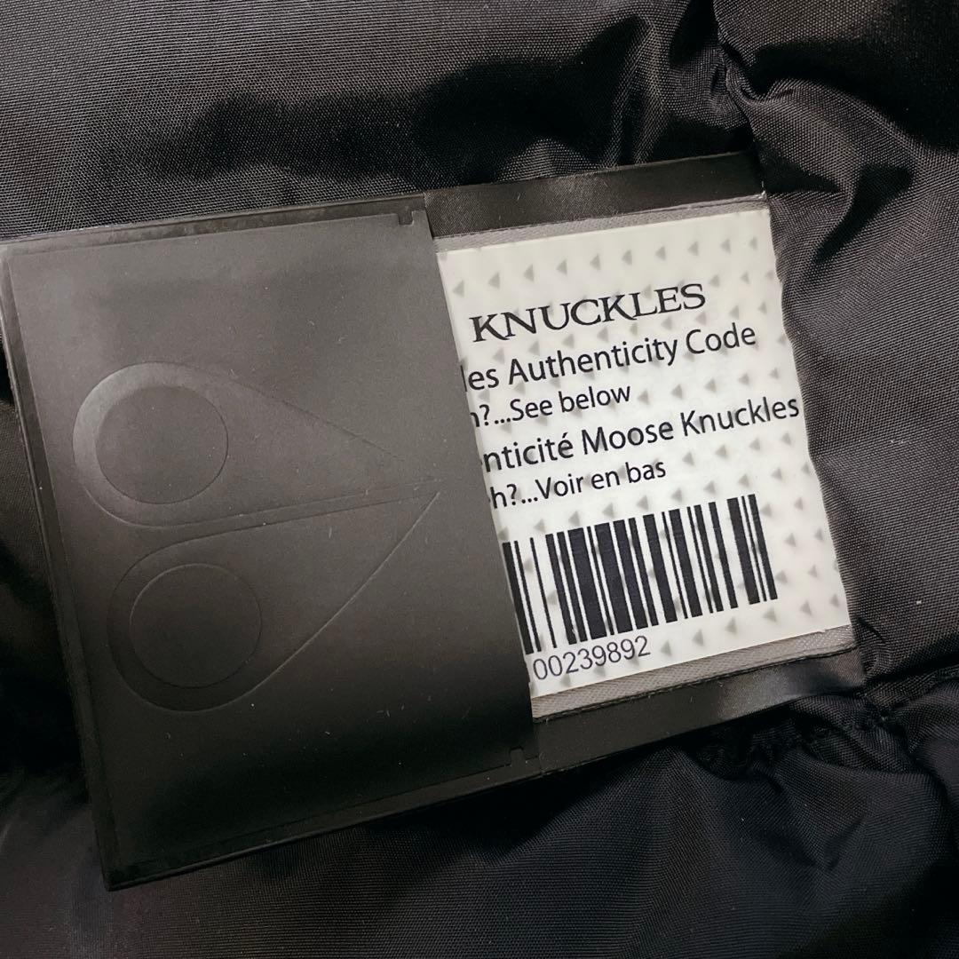 極美品✨ムースナックルズ ダウンジャケット ダウンコート ファー　黒　ブラック