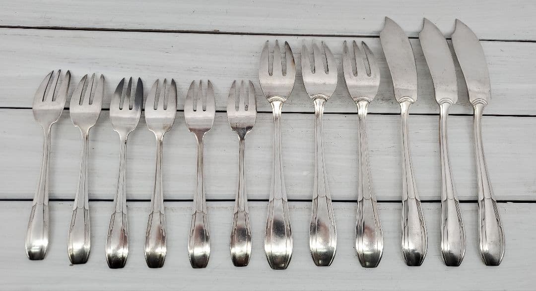 フランス　アンティーク　Perrin　シルバープレート　フォーク カトラリー