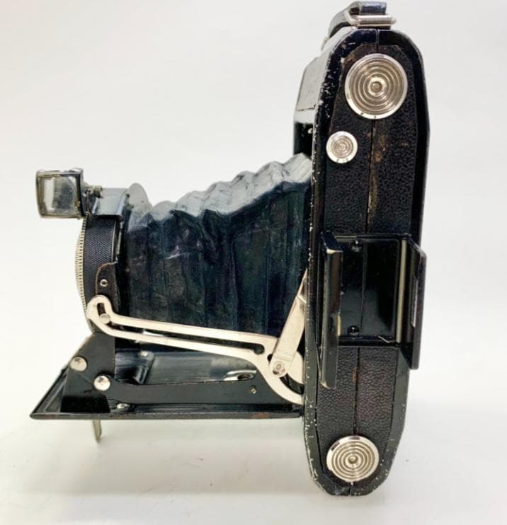 激レア「REEX」中判イコンタタイプカメラ美光堂森製作所レザーケース付
