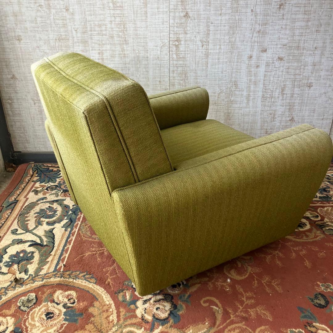 ① 昭和レトロ ミッドセンチュリー 一人掛けソファー ロビーチェア アームチェア