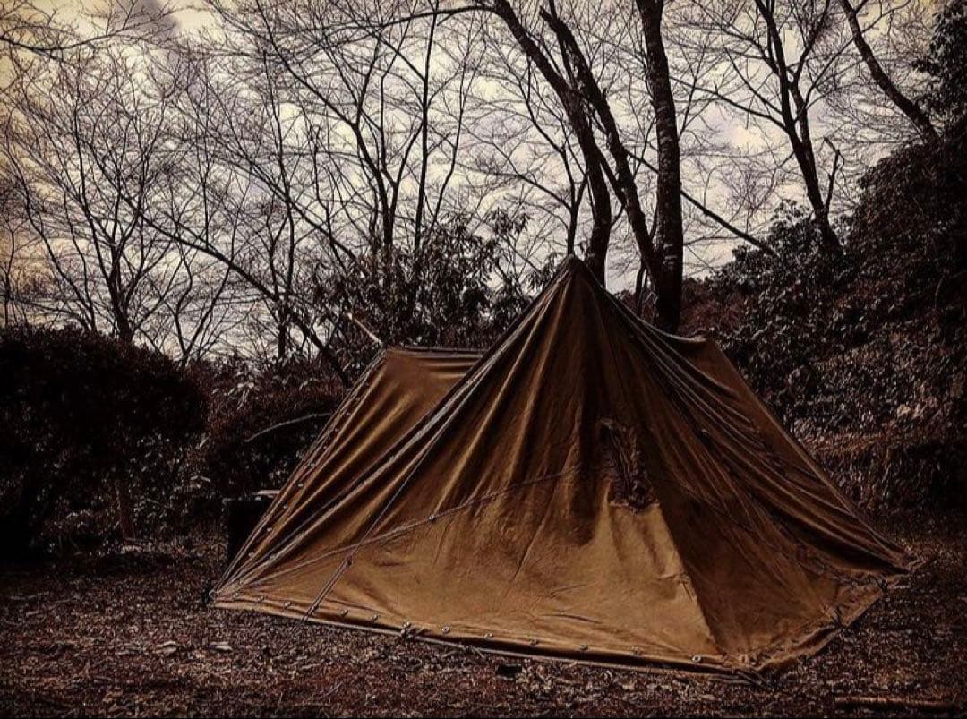 【軍幕屋】希少★ノルウェー軍テント★ボタンロスなし美品★4枚組★ポール8本付