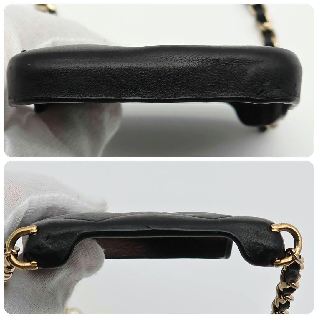 CHANEL iphone14pro ケース マトラッセ チェーン ココマーク