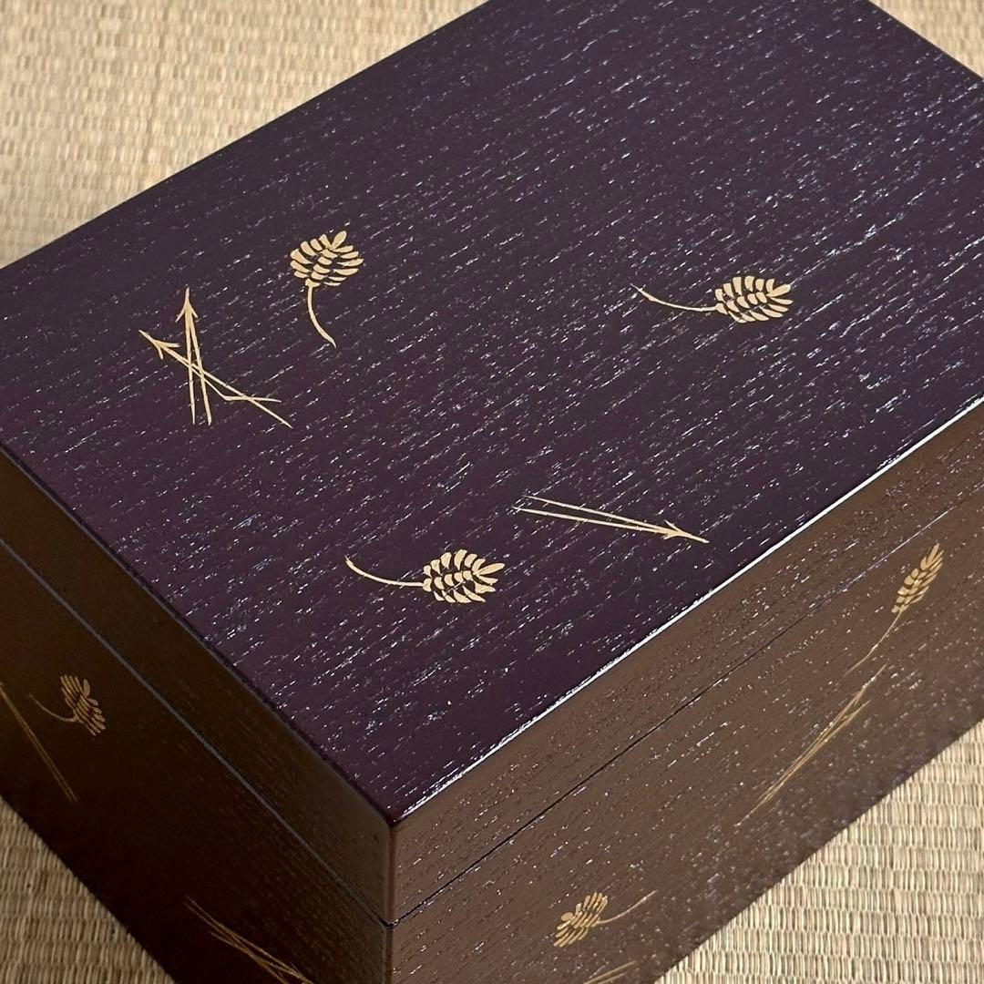 美品【桐溜 利休箱 仁清写3点セット付】佐々木麗峰 田中香泉 利休形茶箱 茶道具