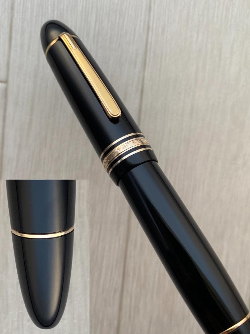 希少 美品 モンブラン 149 18C 中字 エボナイト縦2本溝 なで肩 万年筆