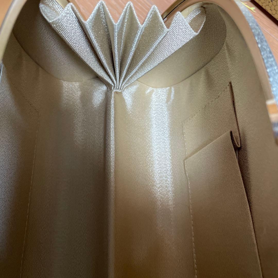 ホワイト チェック柄 ハンドバッグと草履セット