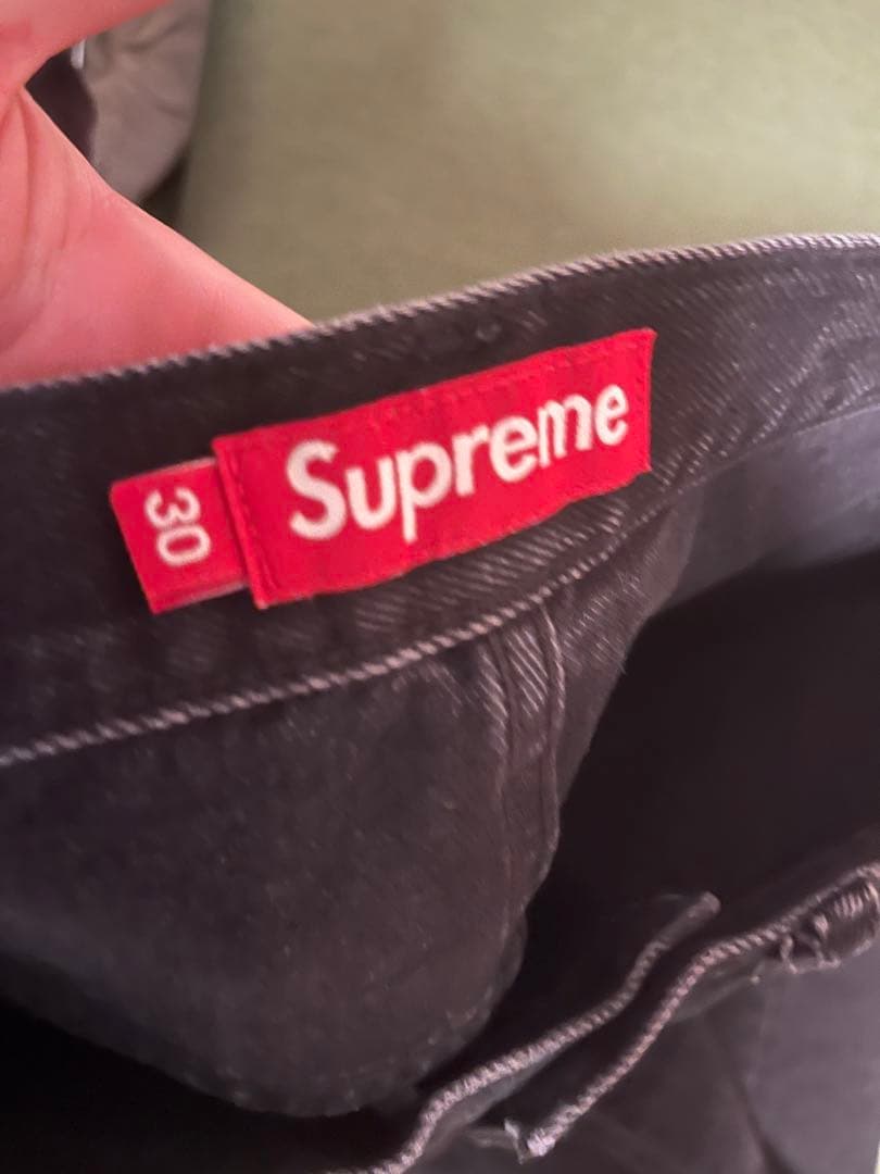 Supreme バギーデニムジーンズブラックサイズ30