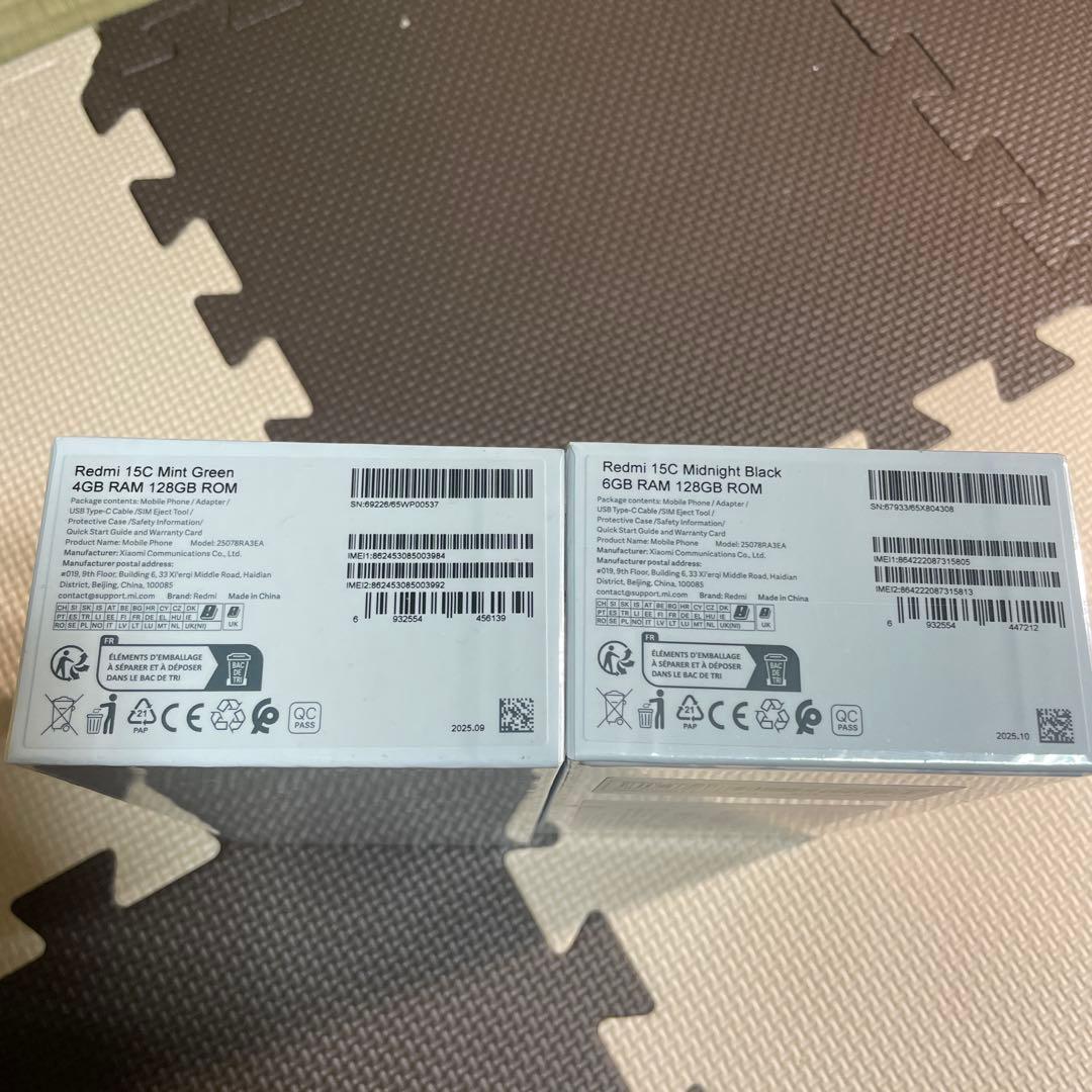Xiaomi Redmi 15C 4/6/128GB 2台