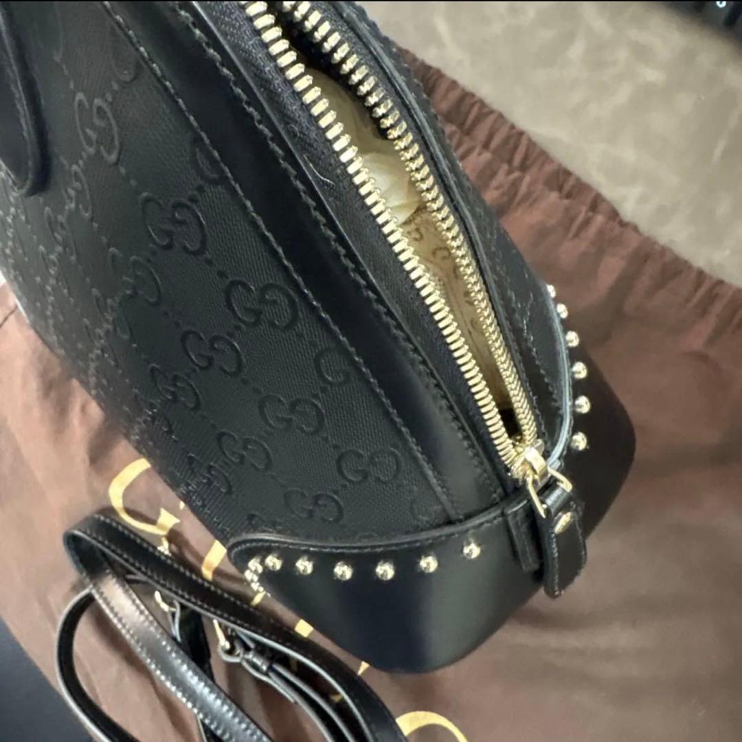 GUCCI グッチ ハンドバッグ レザー 黒
