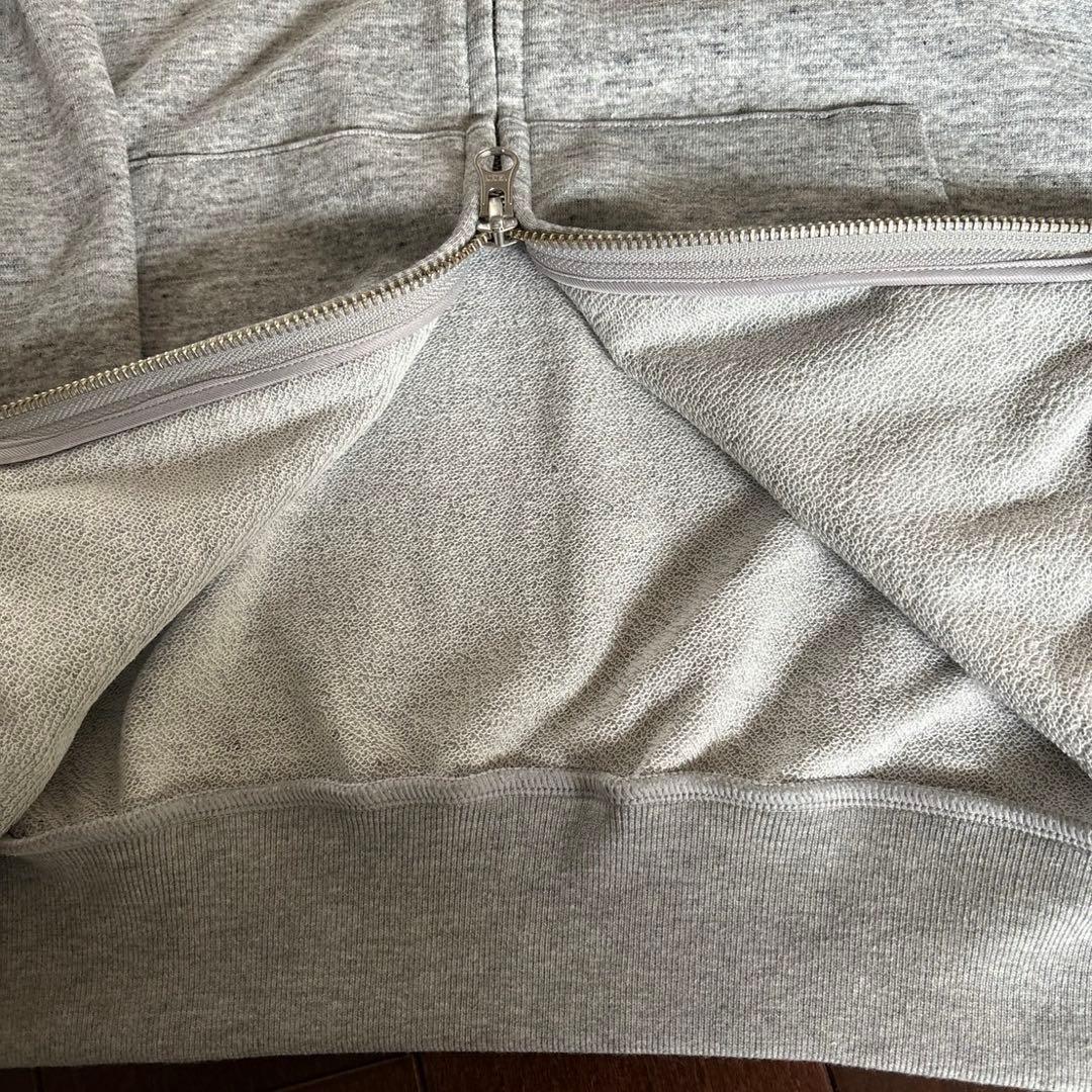 パーリーゲイツTOPスパン裏毛ウサギ杢調グレーパーカーサイズ5