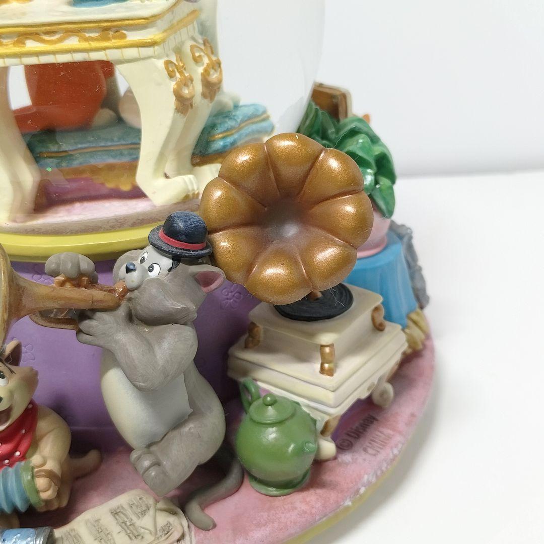 当時物 ディズニー おしゃれキャット スノードーム オルゴール スノーグローブ