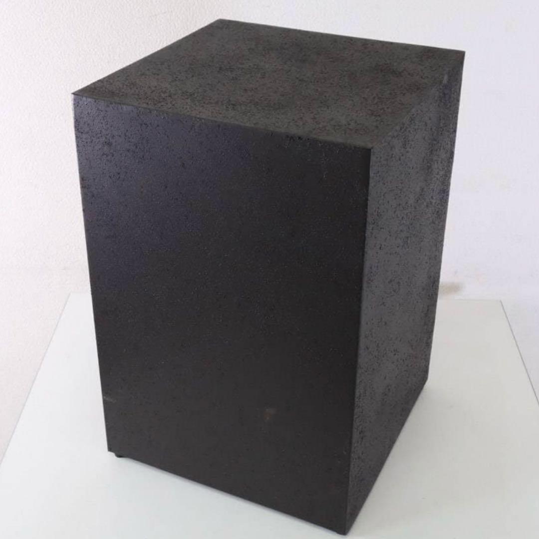 値下展示品 ザラホーム スクエアメタルベース サイドテーブル ブラック 鉄製