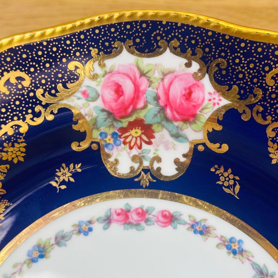 スポード コープランド×トマス・グード コバルト金彩バラ 25.5cmプレート