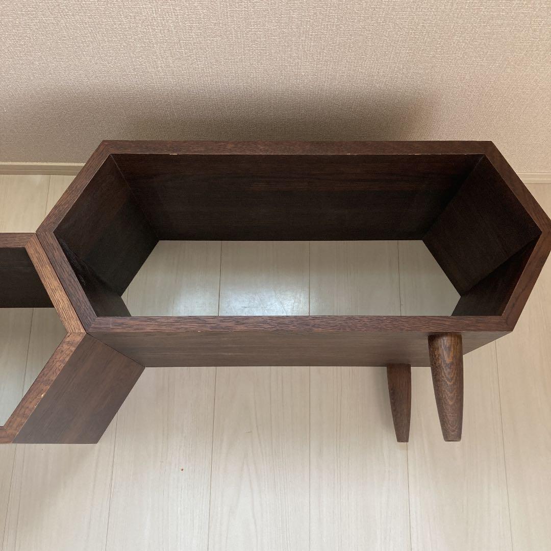 カリモク家具　ハニカム　ガラスローテーブル　生産終了　レア