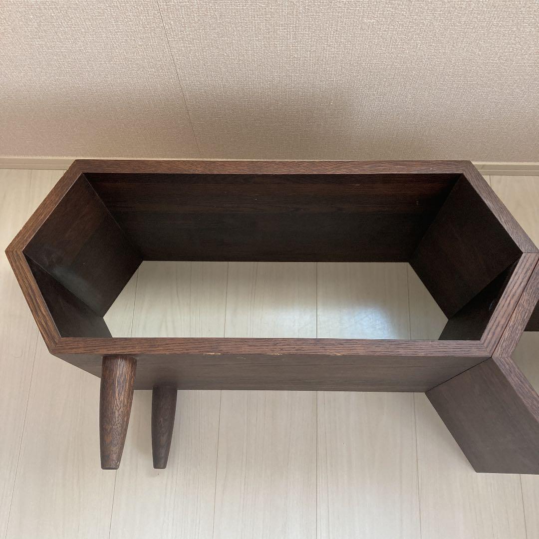 カリモク家具　ハニカム　ガラスローテーブル　生産終了　レア