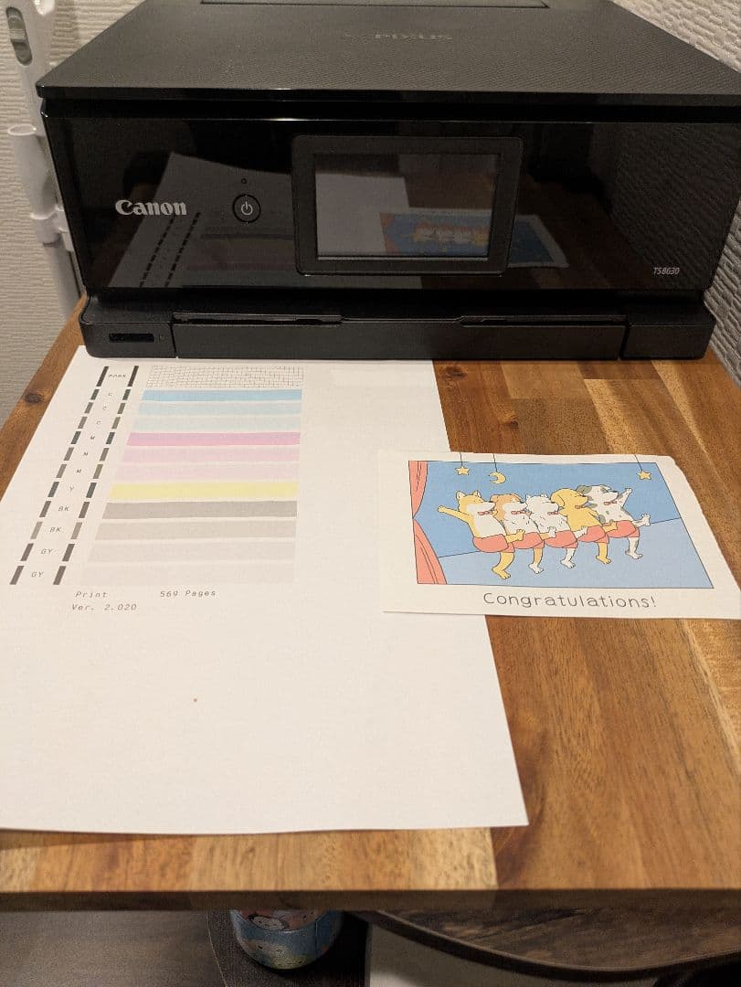 Canon PIXUS TS 8630 印刷枚数 570枚 N8021