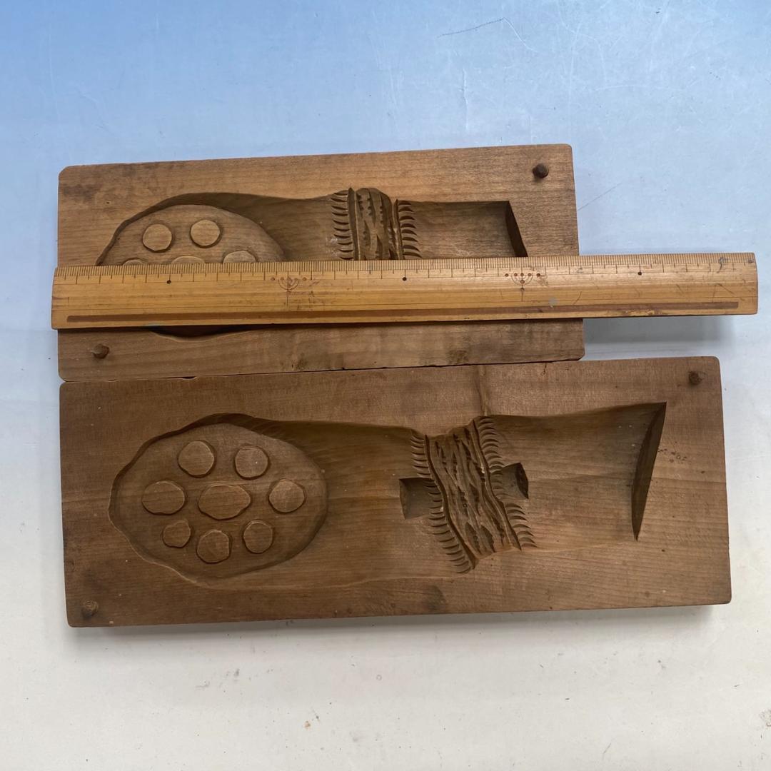 コレクター向け　和菓子道具　木型「蓮根」 3種類セット