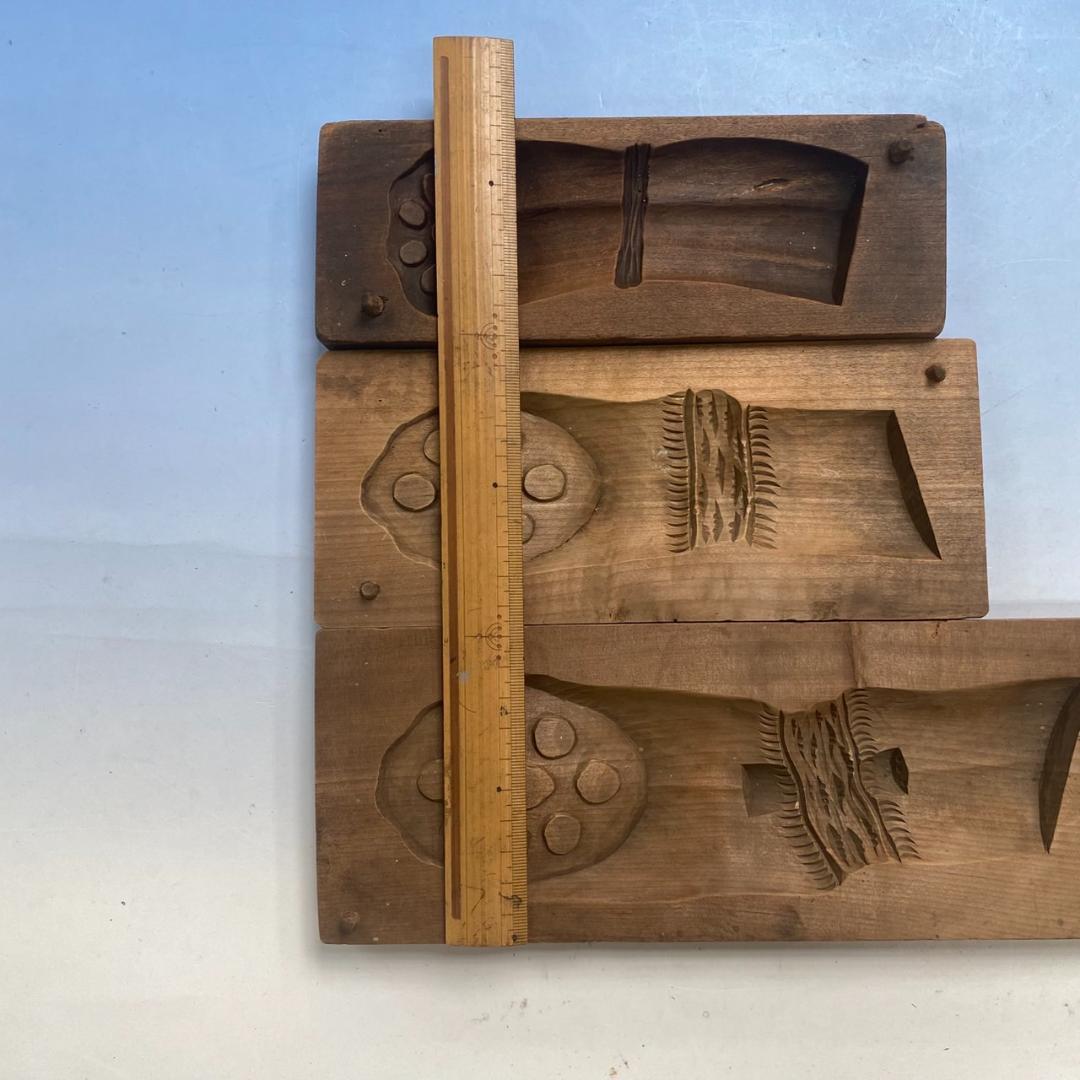 コレクター向け　和菓子道具　木型「蓮根」 3種類セット