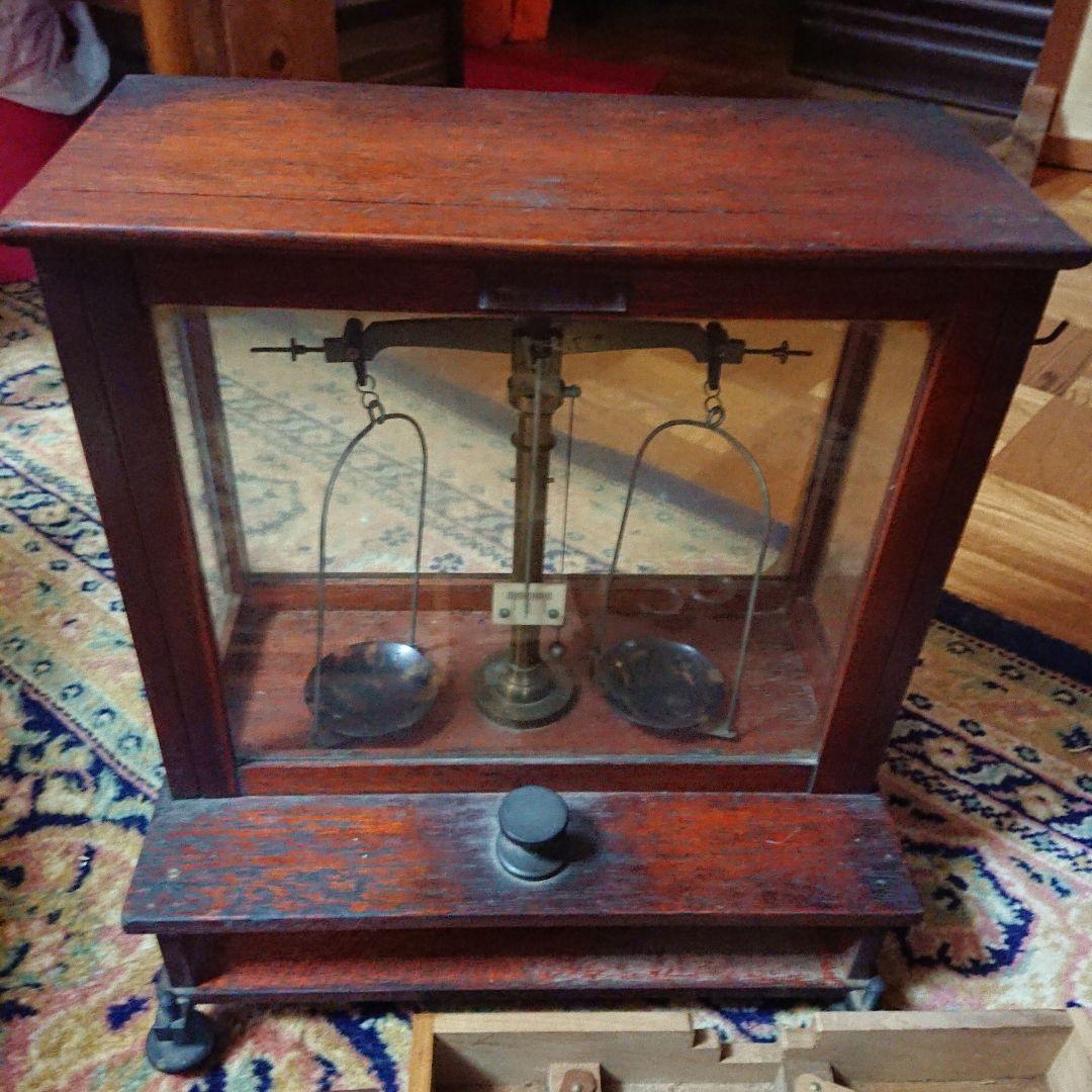 昭和のレトロ品　アンティーク 調剤天秤秤