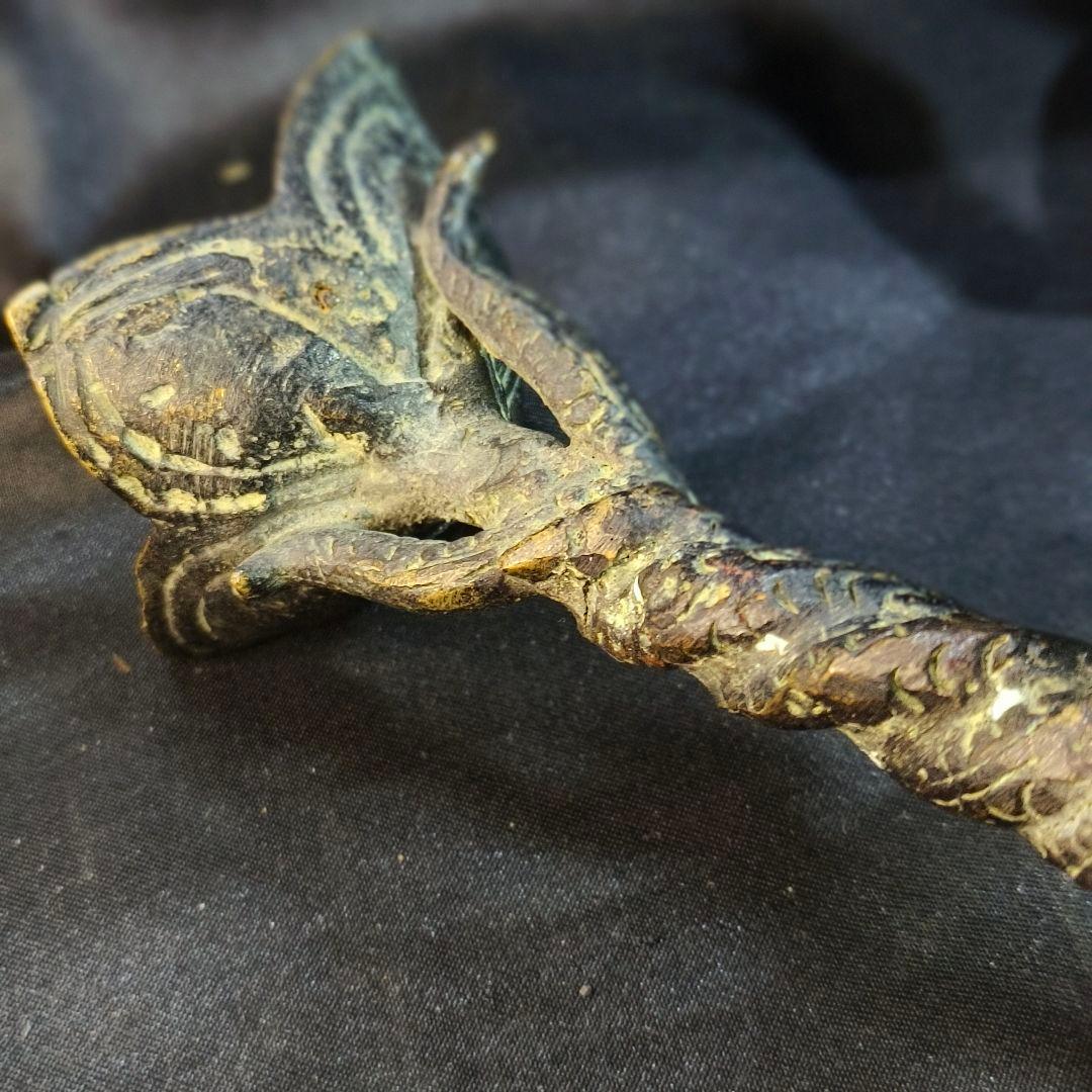 蝋燭台 青銅器 鋳物 チベット密教寺院流出 仏教古美術 骨董 蒐集家放出珍品