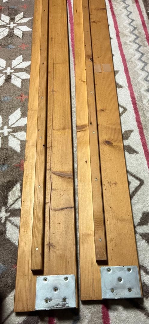 木製和式ダブルベッド、畳マットレス付き