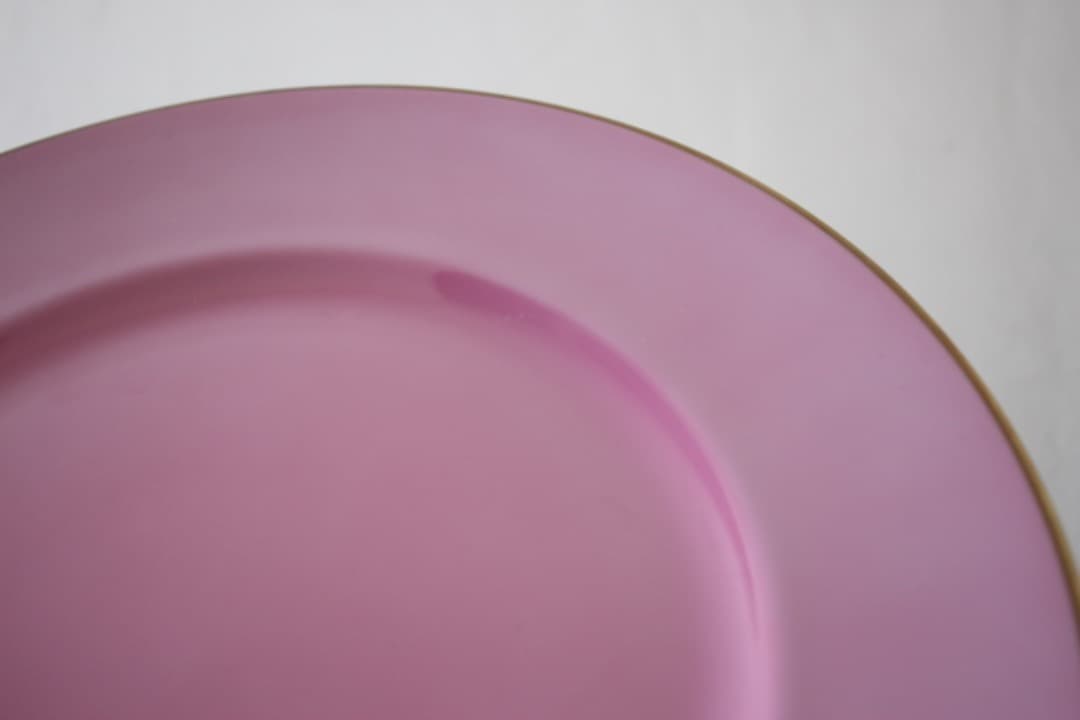 イタリア　リチャードジノリ　ドッチア窯　３０cm　金彩プレート　ピンク