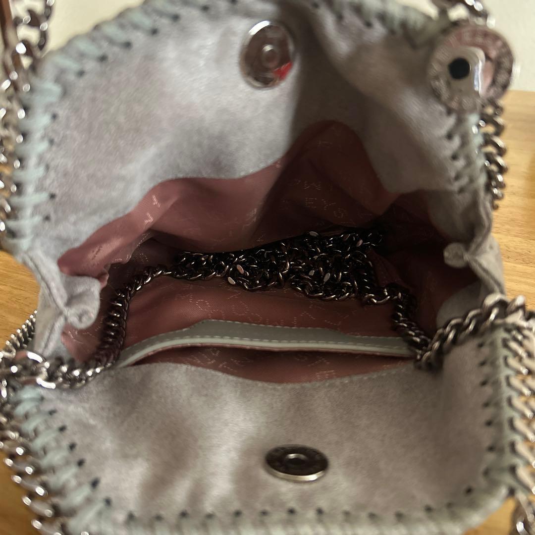 ステラマッカートニー ファラベラ タイニー トートバッグシルバーショルダーバッグ