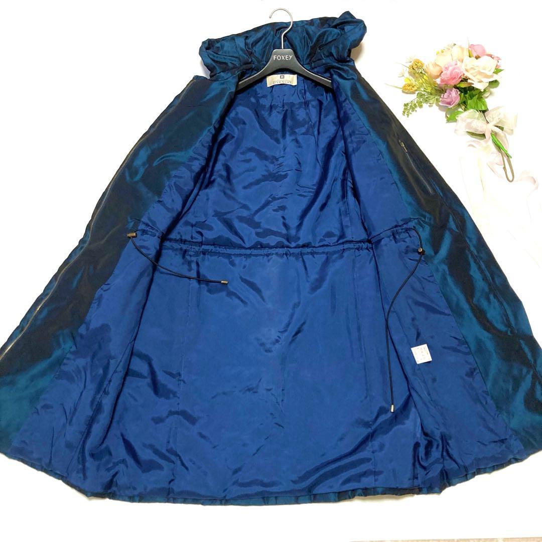 GIVENCHY ジバンシー ドローコード 中綿 フーデッドコート 42 ブルー