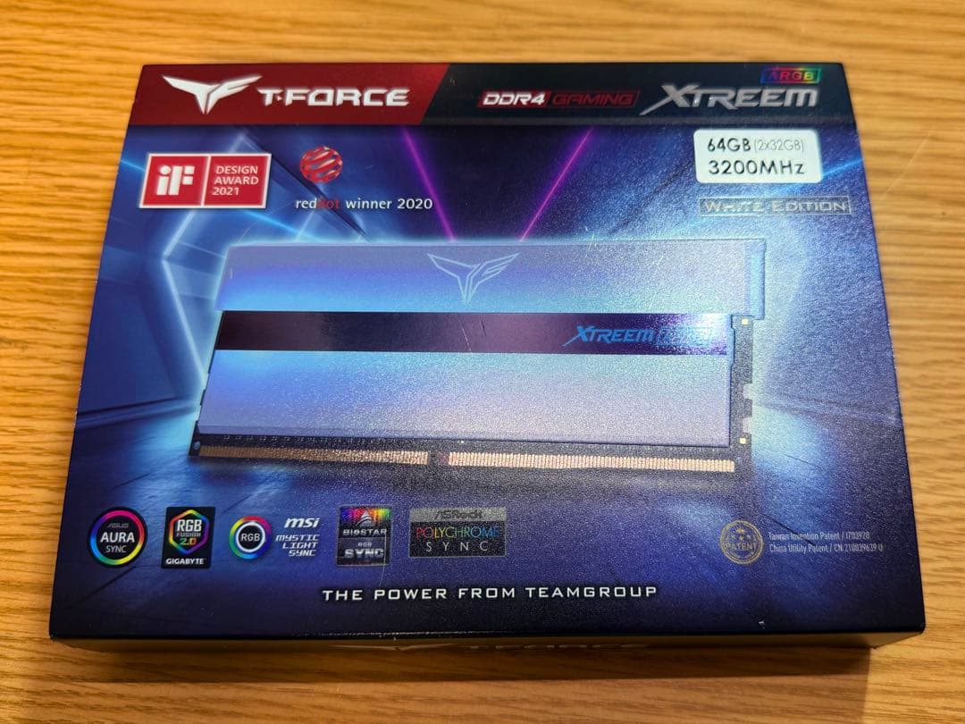 メモリー Team T-Force Xtreem ARGB White DDR4 64GB