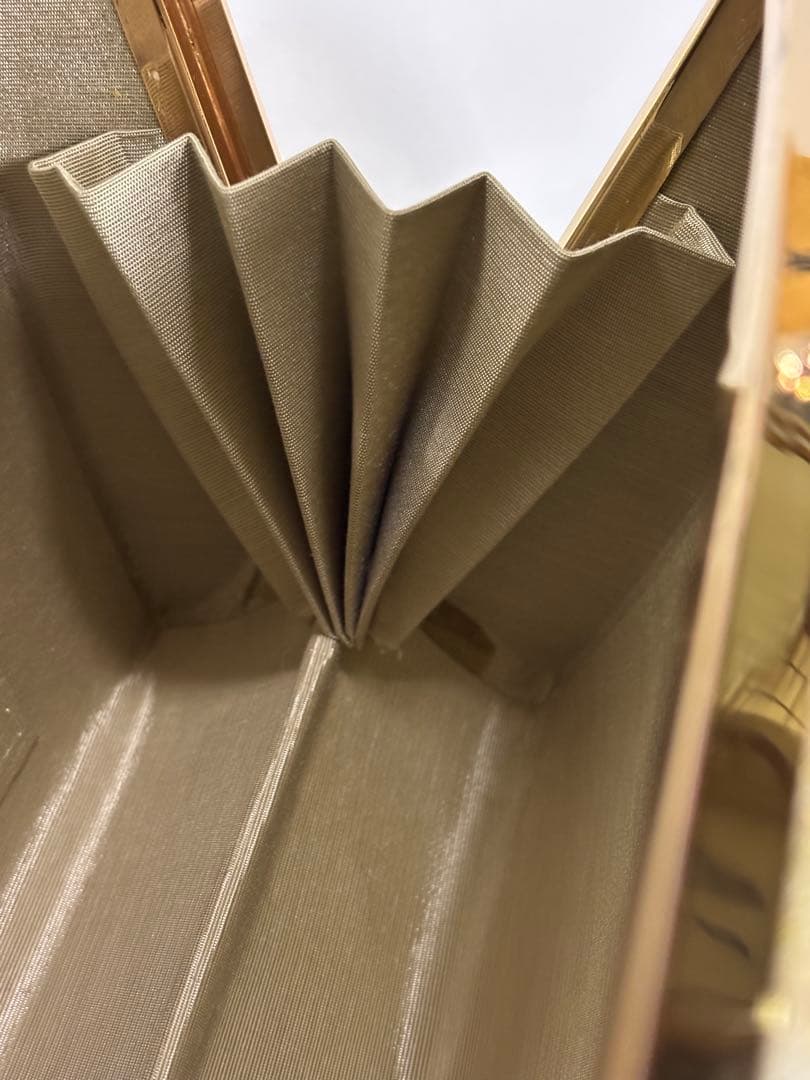 和装用草履バッグセット　銀と金　波柄　金たたき　螺鈿調　成人式　未使用品