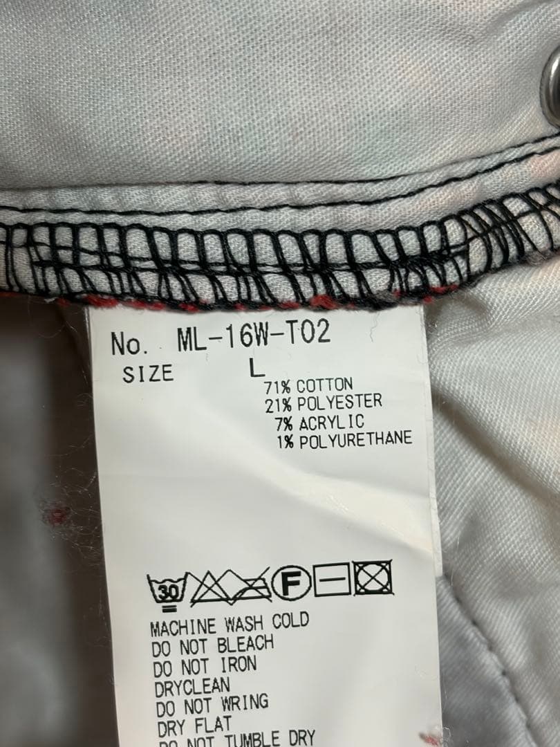 MARK & LONA 赤黒チェック パンツ メンズ L マークアンドロナ