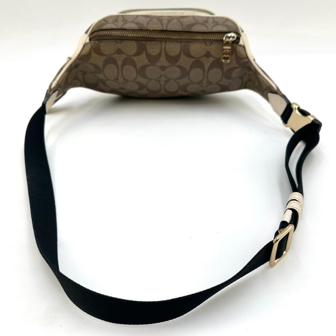 COACH コーチ シグネチャー ボディバッグ ウエストポーチ ゴールド金具