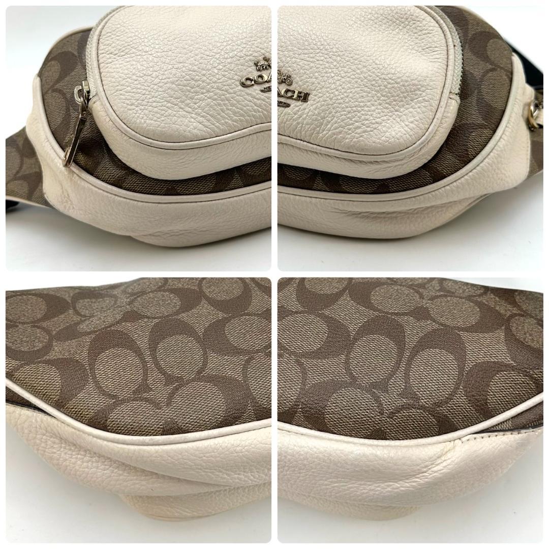 COACH コーチ シグネチャー ボディバッグ ウエストポーチ ゴールド金具