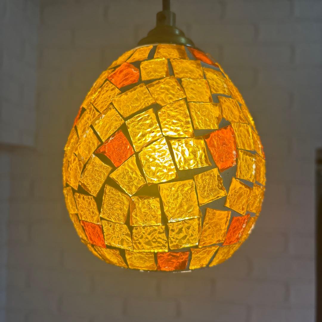 モザイクガラス ペンダントライト 2個セット