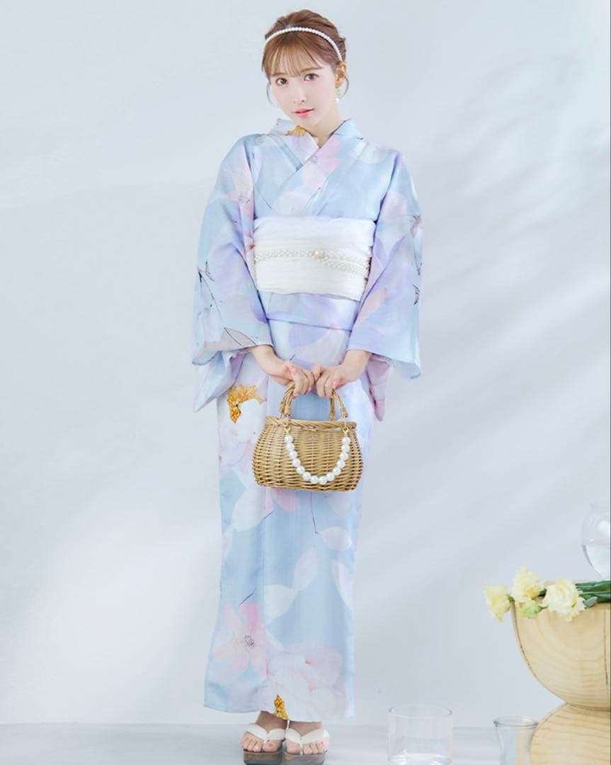 シャーベットフラワー牡丹浴衣　三上悠亜コラボ　3点セット