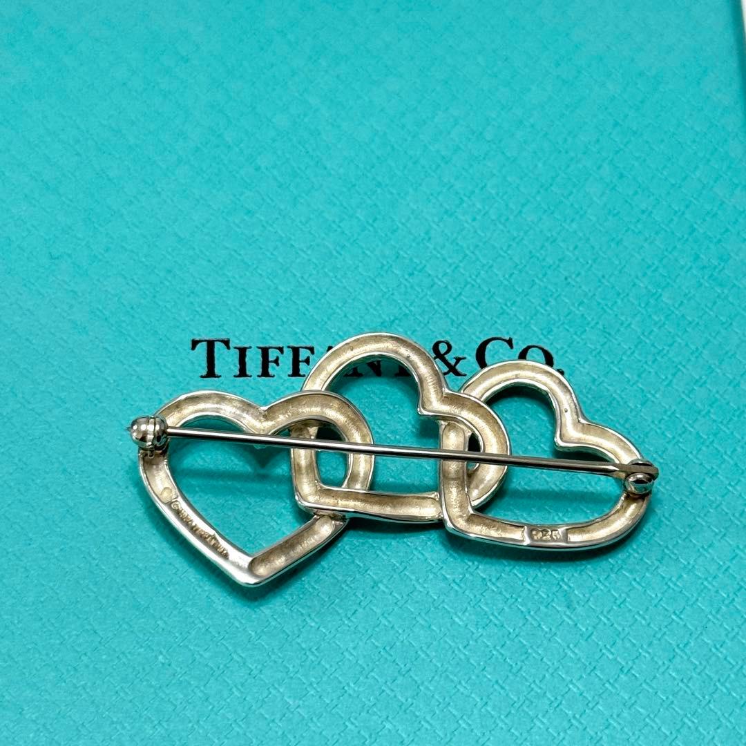 美品 ティファニー ブローチ トリプルハート シルバー 925