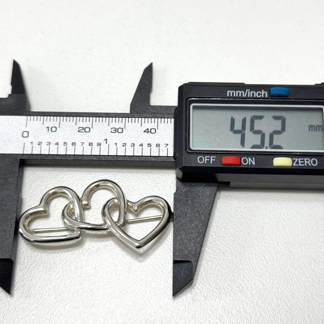 美品 ティファニー ブローチ トリプルハート シルバー 925