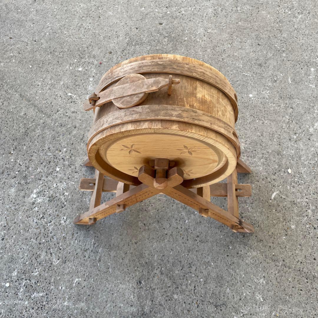 木製伝統的太鼓スタイルアンティーク