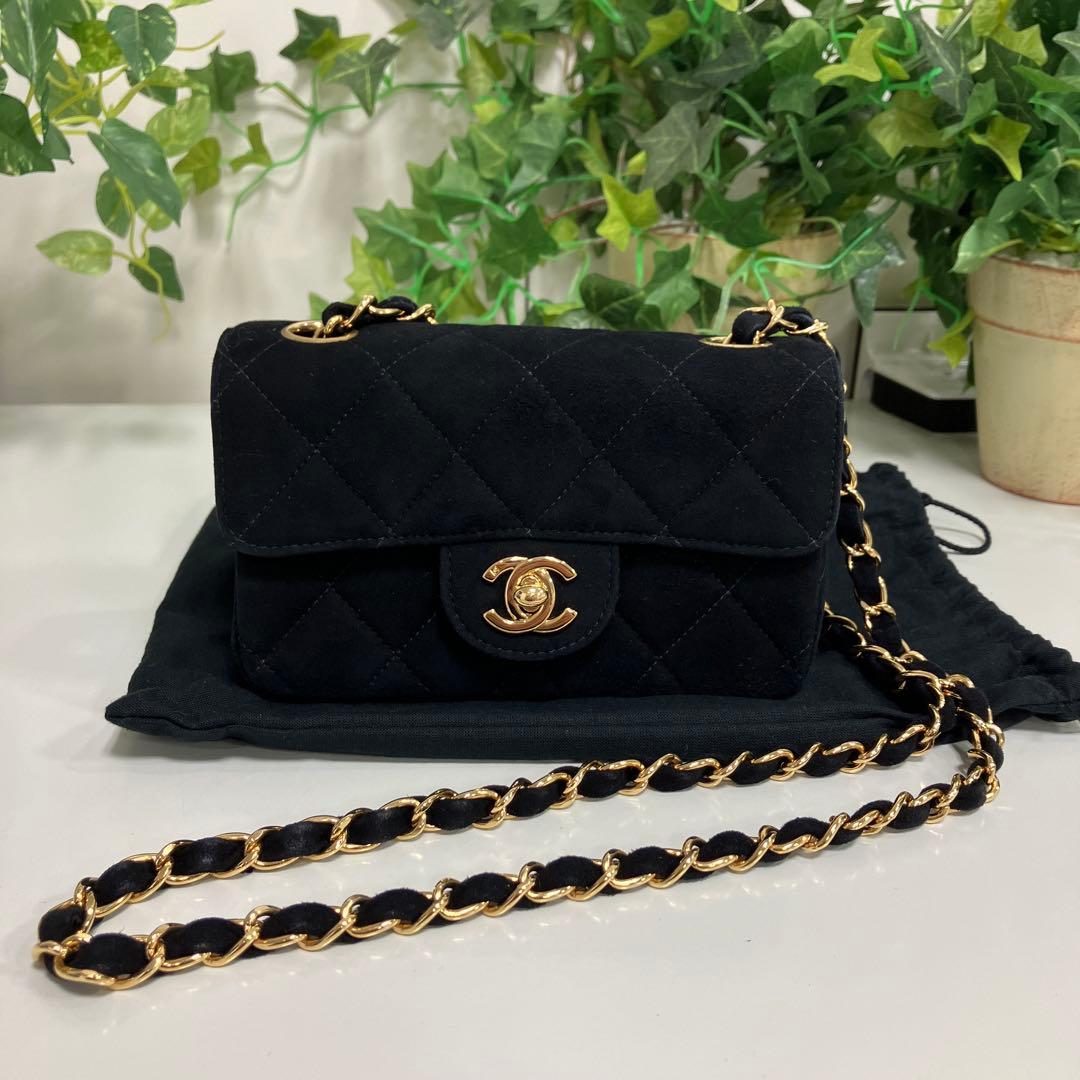 激レア品 CHANEL ミニマトラッセ スエード ブラック 5番台 美品