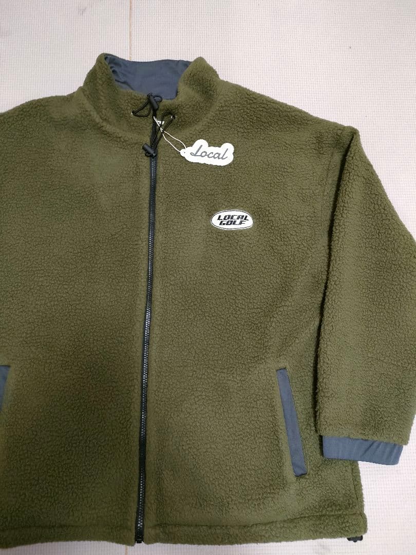 ​【新品タグ付】ローカルゴルフ フリースジャケット カーキ Freeサイズ