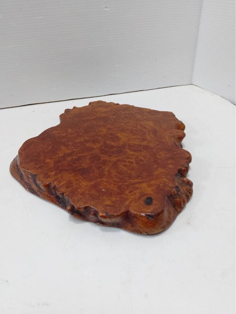 G2247【希少】天然木 瘤木 敷板 一枚板 花台 飾り台 瘤杢 盆栽台 銘木