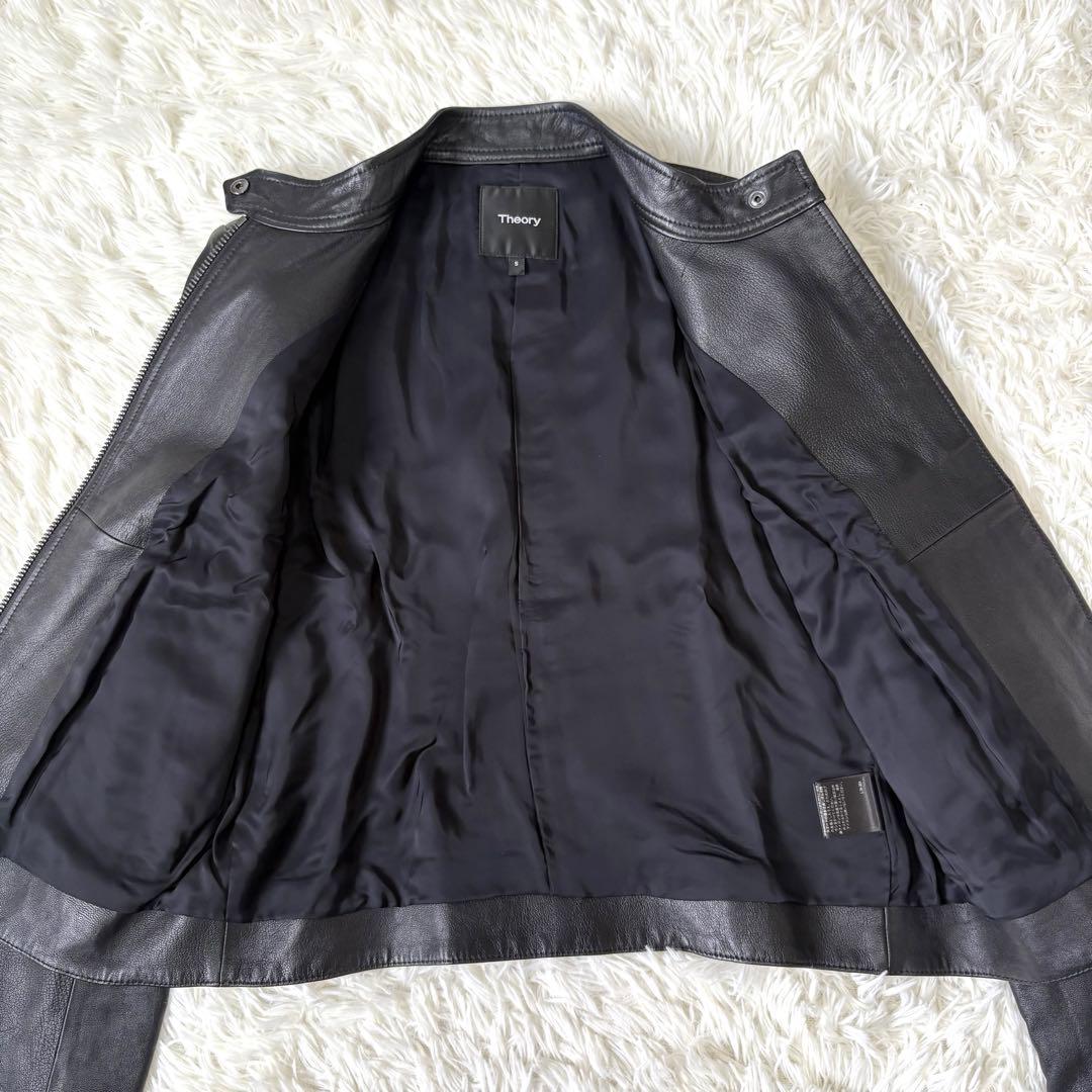 【極美品】Theory セオリー　ラムレザー　シングル　ライダースジャケット