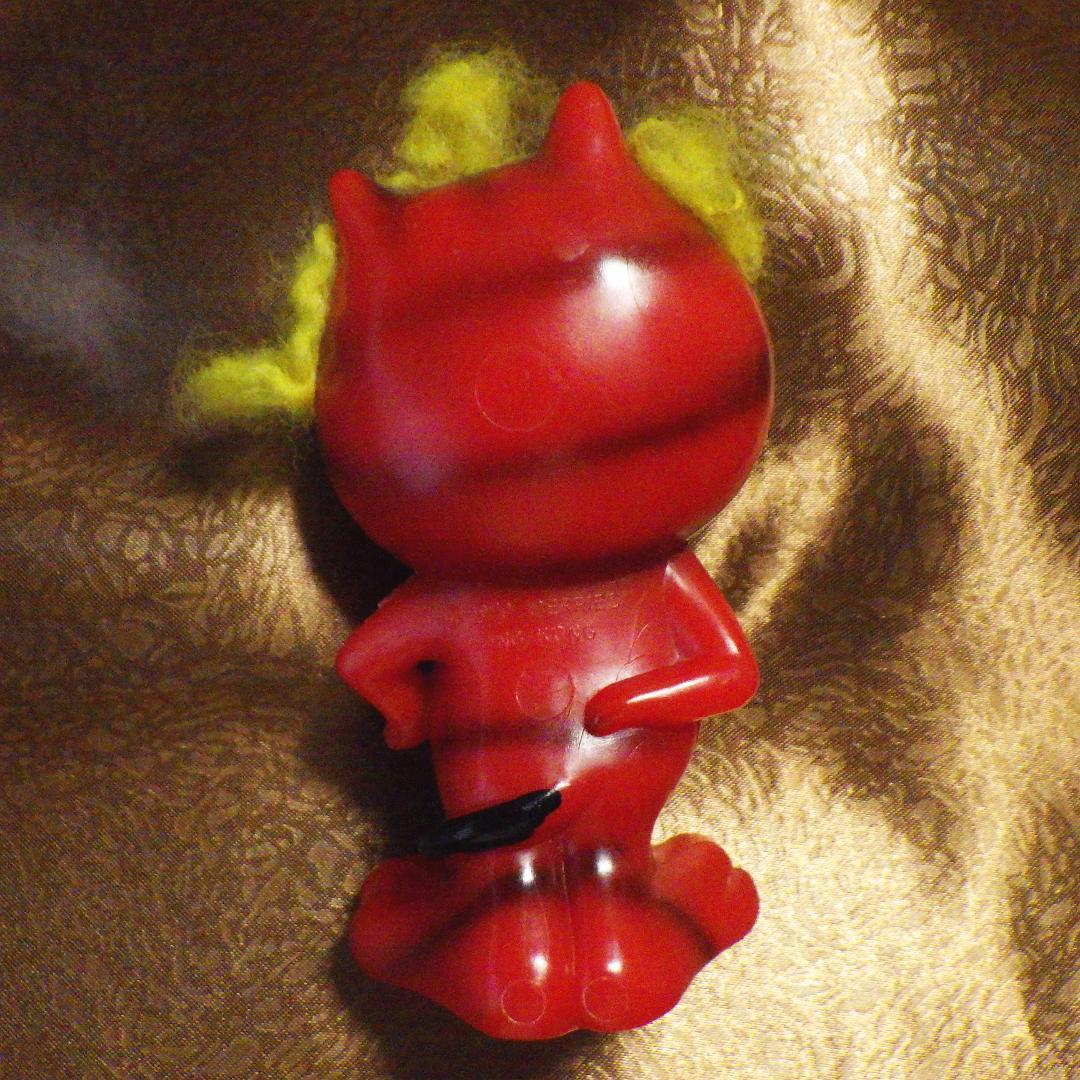 【最終値下】激レア【1970年】レッドデビル 猫 メッセージドール 毛残存