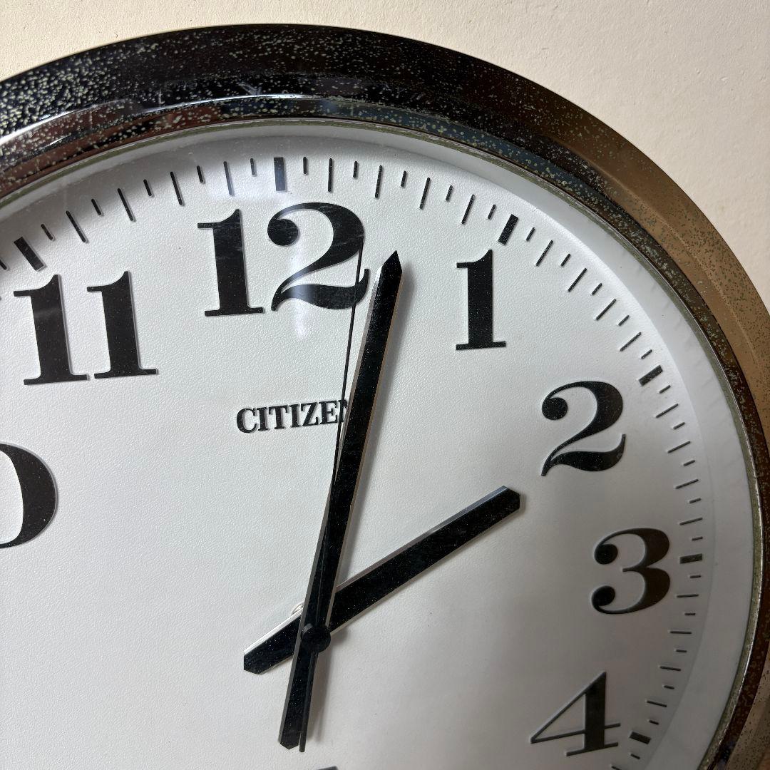 CITIZEN 掛時計 クォーツ 学校時計 8MG02 直径38cm 動作確認済