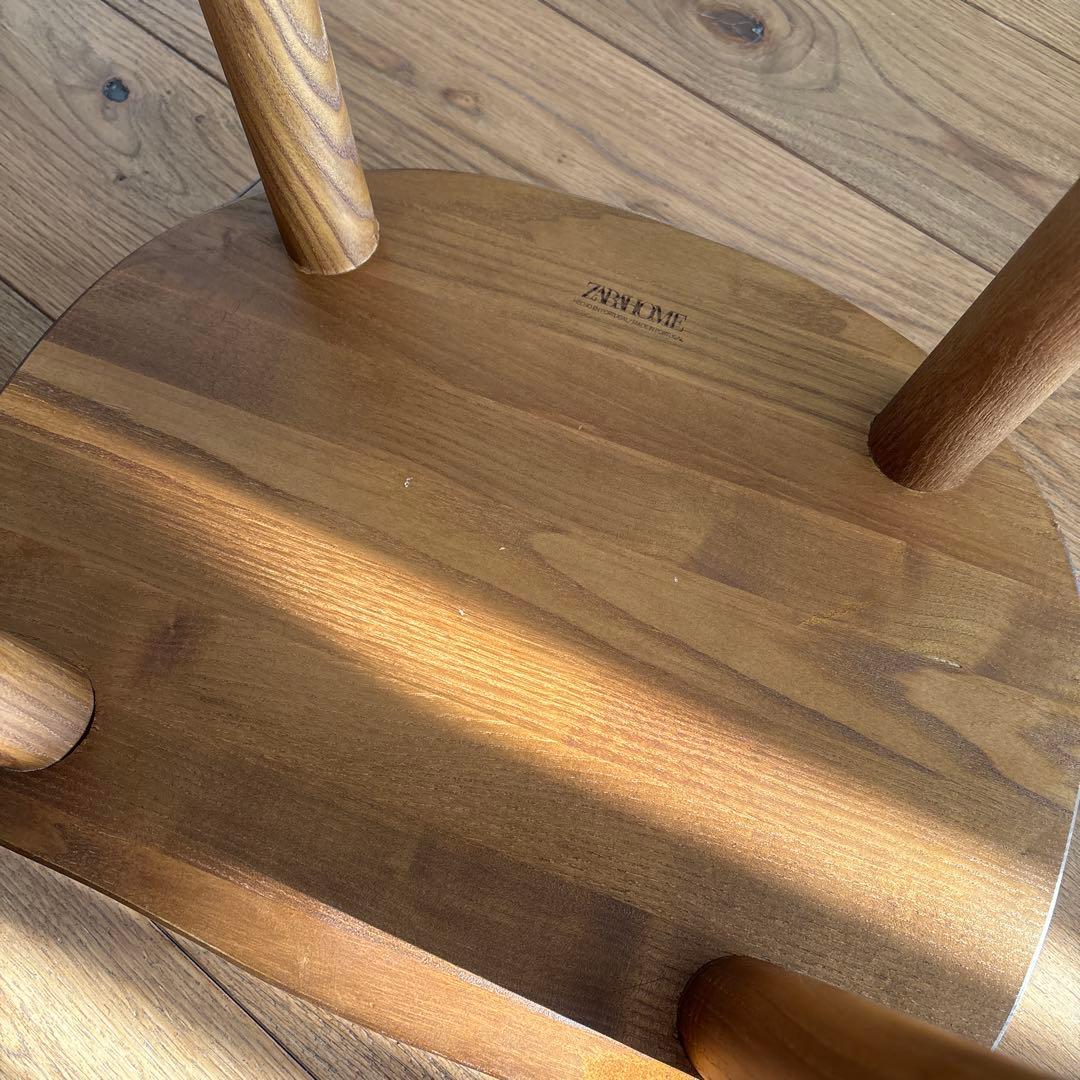 ⚠️aya⚠️アッシュ　バースツール　Zara  木製